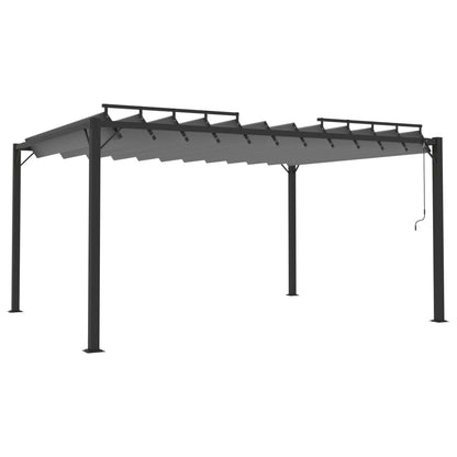 Gazebos 9.84 x 13.12 ft Anthracite Fabric and Aluminium