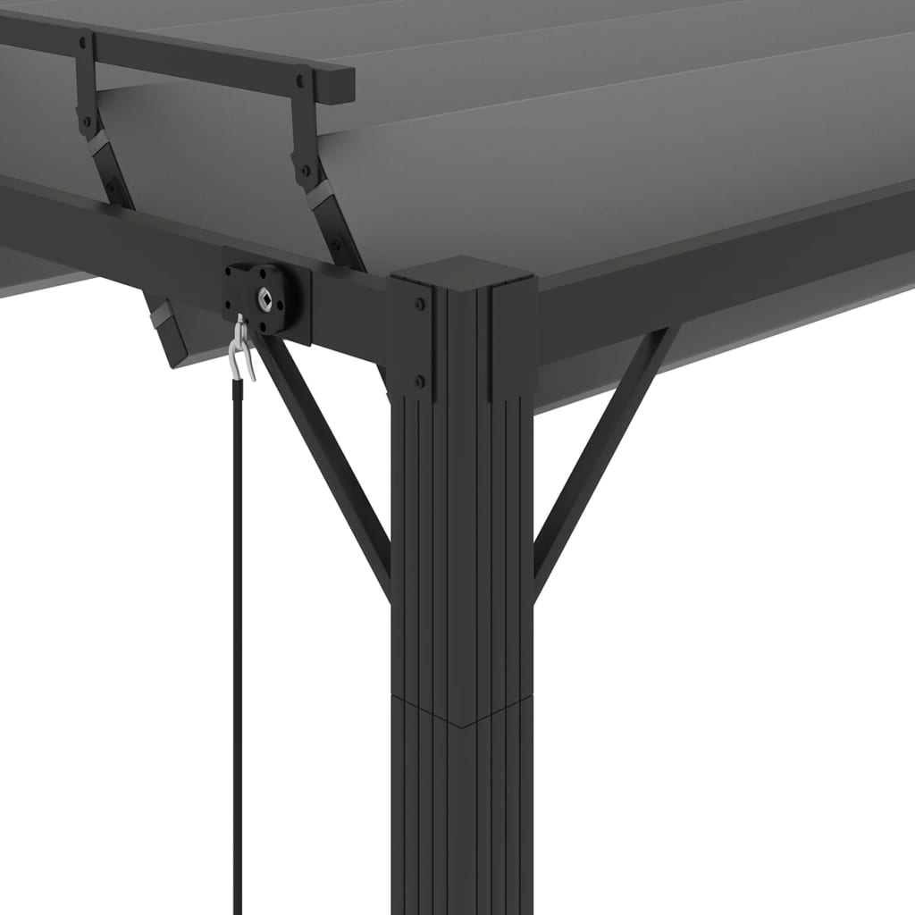 Gazebos 9.84 x 13.12 ft Anthracite Fabric and Aluminium