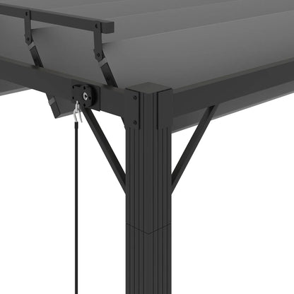 Gazebos 9.84 x 13.12 ft Anthracite Fabric and Aluminium