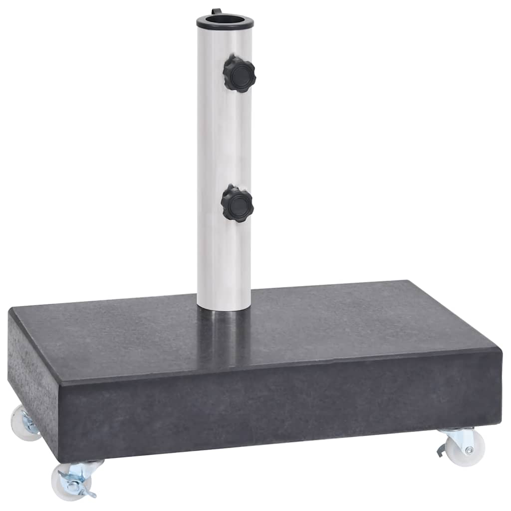 Umbrella Base | Black | Granite, Stainless Steel | Heavy Weight Endurance