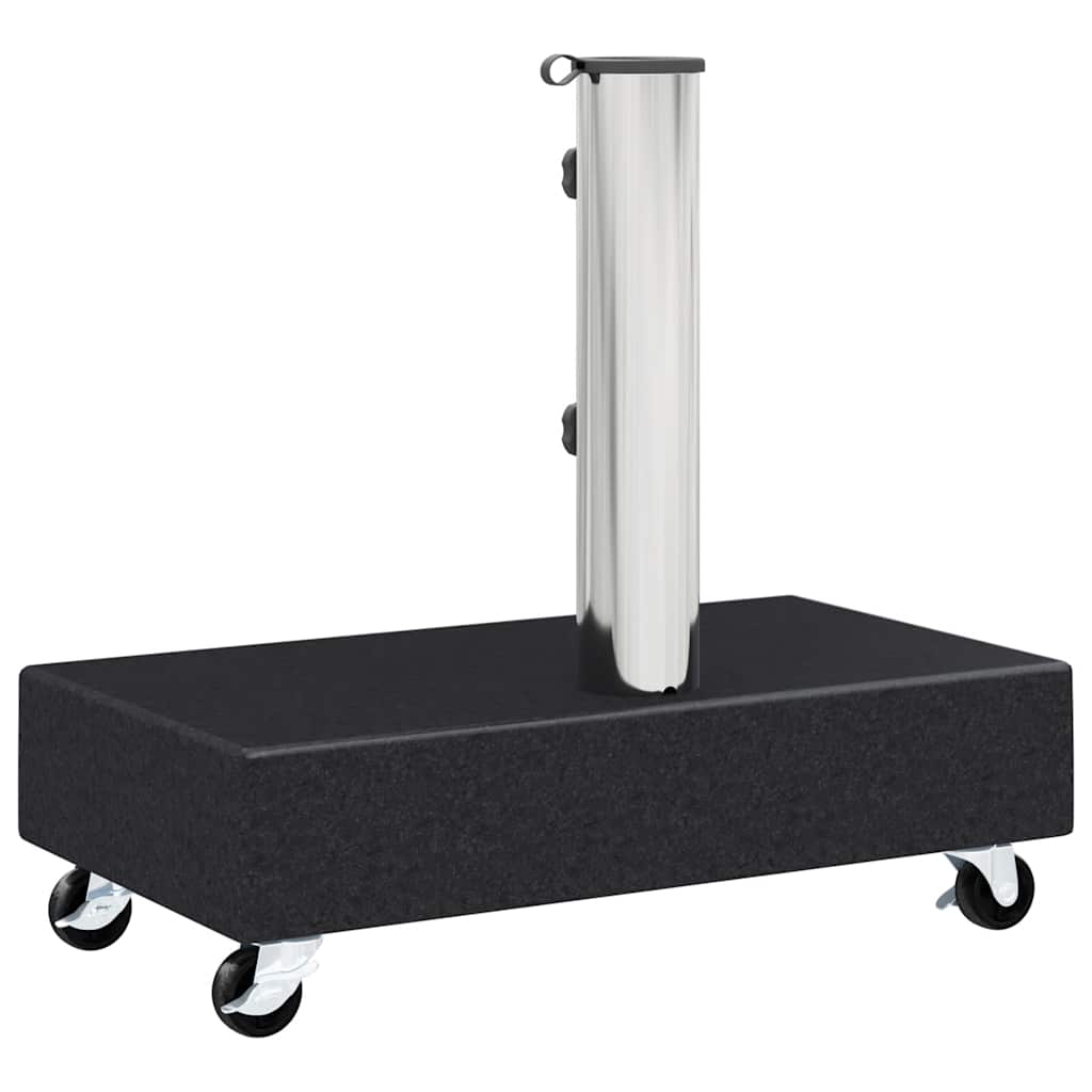 Umbrella Base | Black | Granite, Stainless Steel | Heavy Weight Endurance