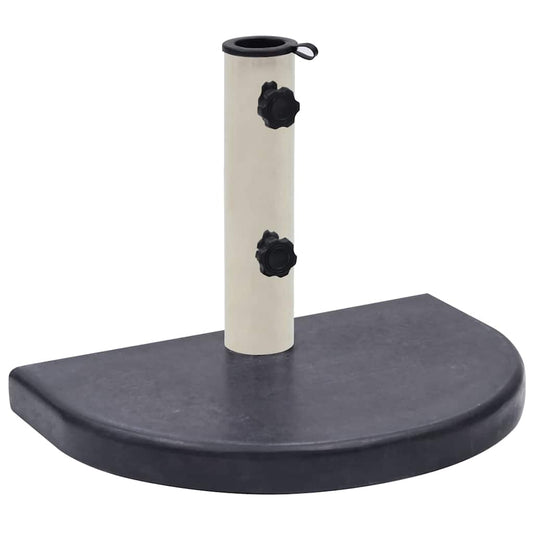 Umbrella Base | Black | Granite base, Stainless steel tube | Compact
