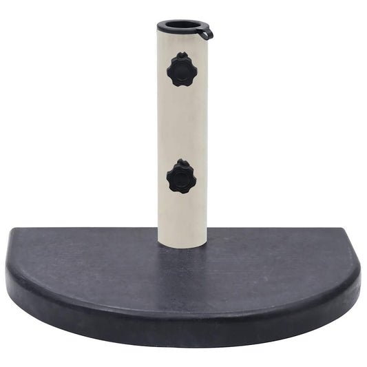 Umbrella Base | Black | Granite base, Stainless steel tube | Compact