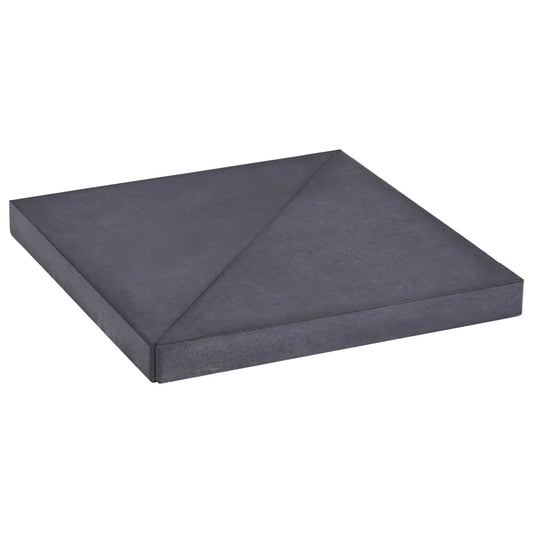 Umbrella Weight Plate | Black | Granite | 15 kg | Decorative Inlays