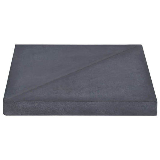 Umbrella Weight Plate | Black | Granite | 15 kg | Decorative Inlays
