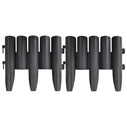 Lawn Edgings 36 pcs Anthracite 32.8' PP
