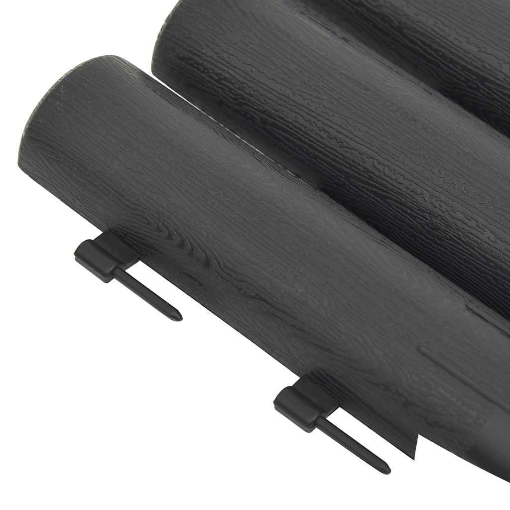 Lawn Edgings 36 pcs Anthracite 32.8' PP