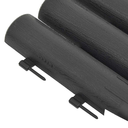Lawn Edgings 36 pcs Anthracite 32.8' PP