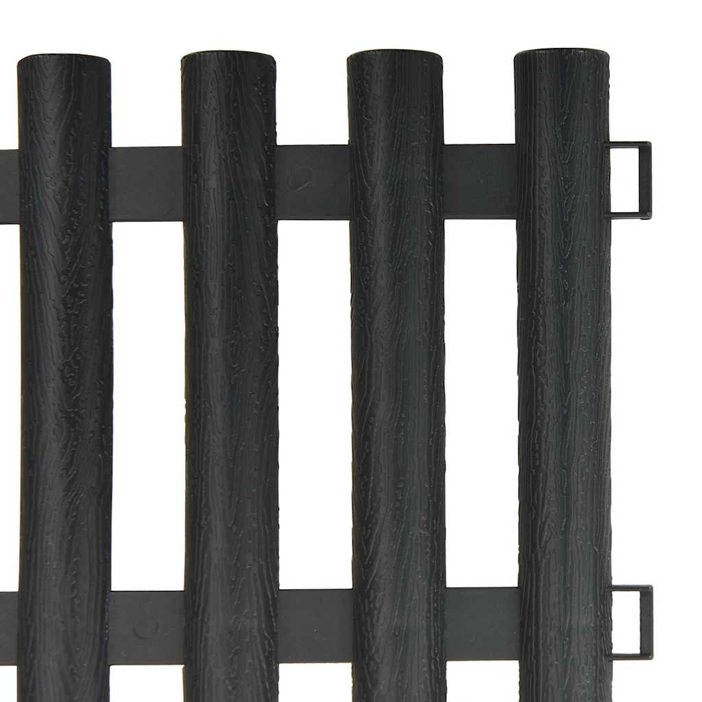 Lawn Edgings 17 pcs Anthracite 32.8' PP