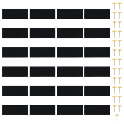 Insect Door Curtains 2 pcs with Magnet Blocks Black 220x130 cm