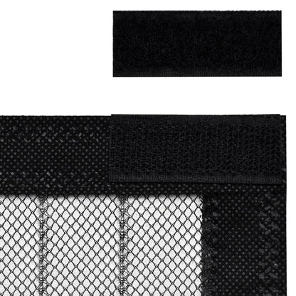 Insect Door Curtains 2 pcs with Magnet Blocks Black 220x130 cm