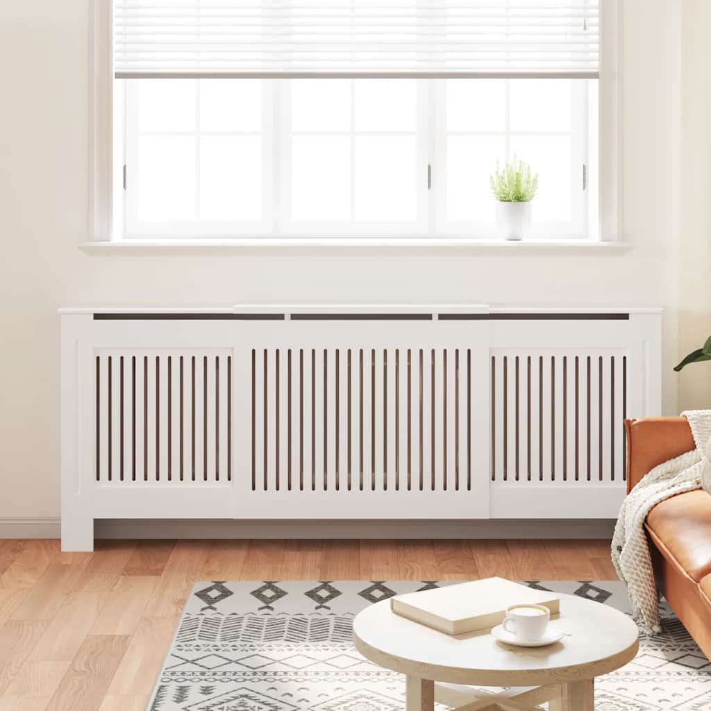 MDF Radiator Cover White 205 cm