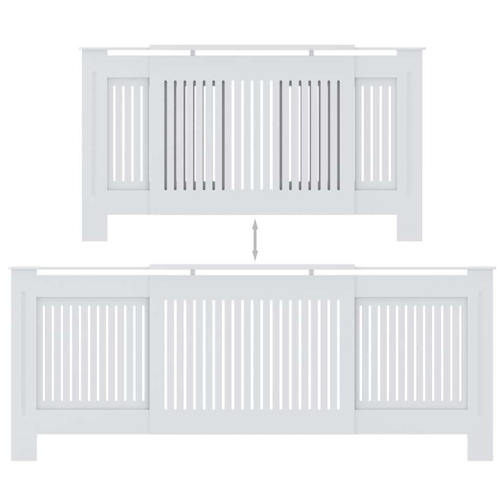 MDF Radiator Cover White 205 cm