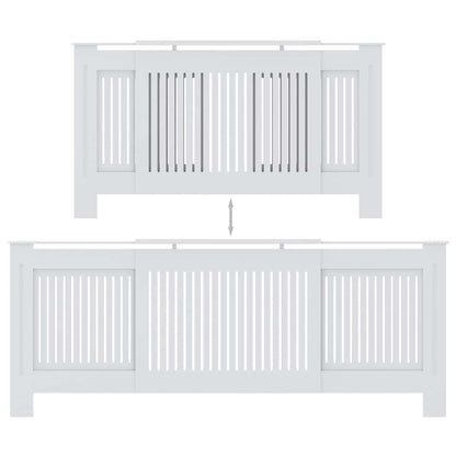 MDF Radiator Cover White 205 cm