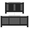 MDF Radiator Cover Black 205 cm