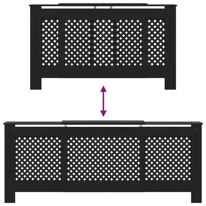 MDF Radiator Cover Black 205 cm