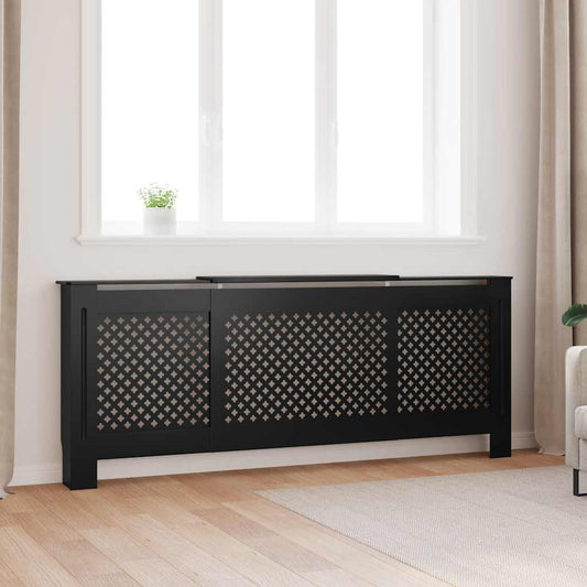 MDF Radiator Cover Black 205 cm