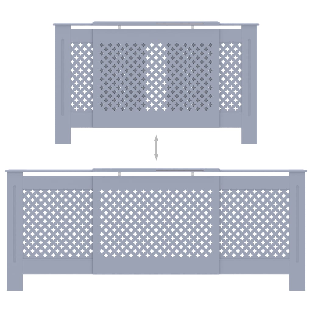 MDF Radiator Cover Grey 205 cm