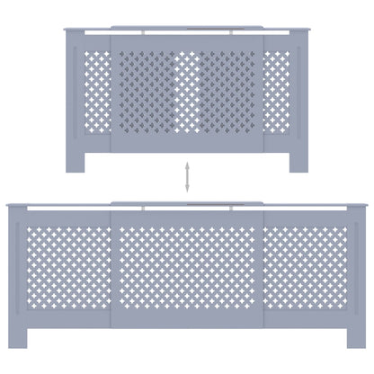 MDF Radiator Cover Grey 205 cm