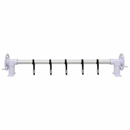 Pool Cover Roller | Silver and white | Plastic, aluminium | Adjustable