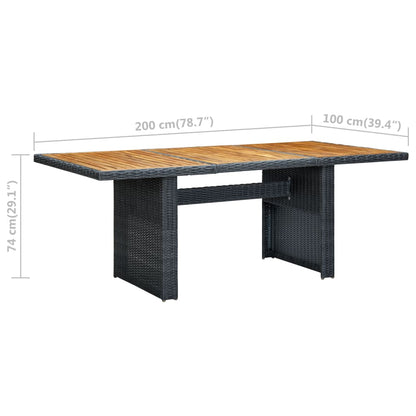 Garden Table Dark grey and brown