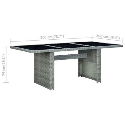 Garden Table Light grey, black
