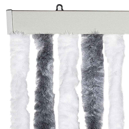 Insect Curtain Grey and White 56x200 cm Chenille