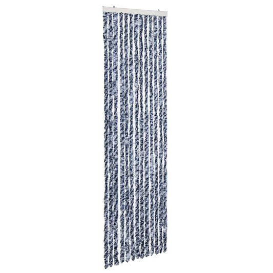 Insect Curtain Blue and White 56x200 cm Chenille