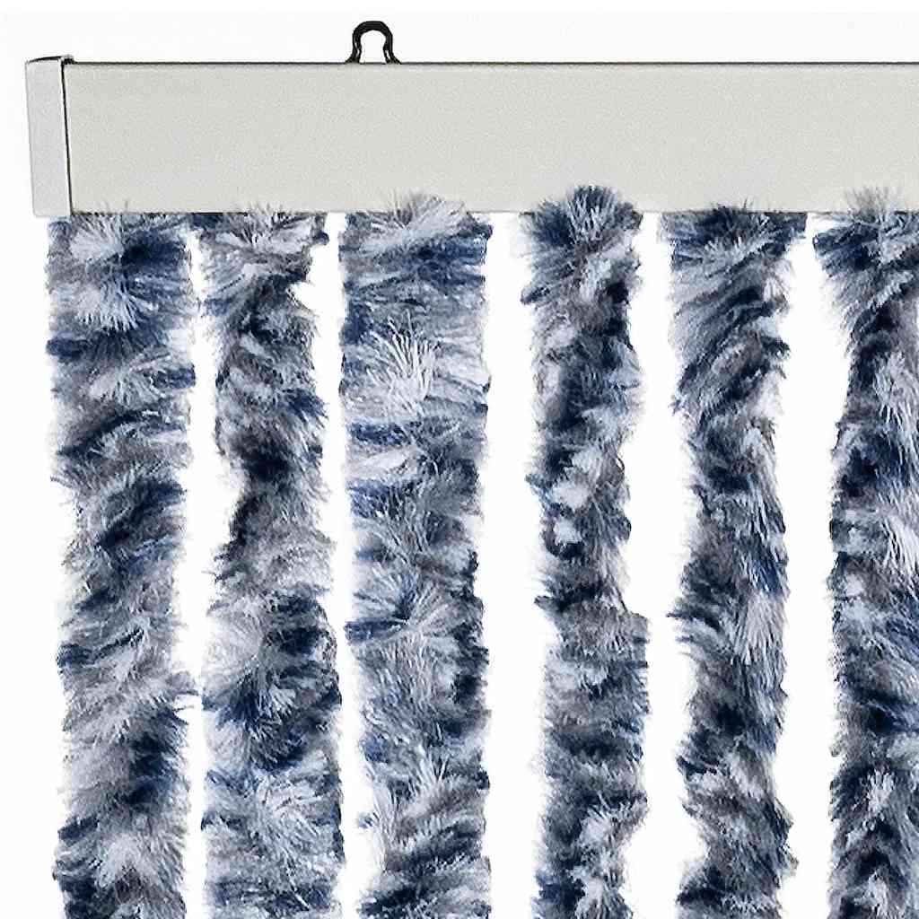 Insect Curtain Blue and White 56x200 cm Chenille