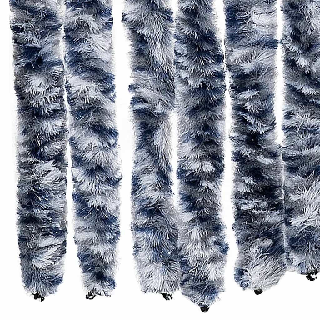 Insect Curtain Blue and White 56x200 cm Chenille