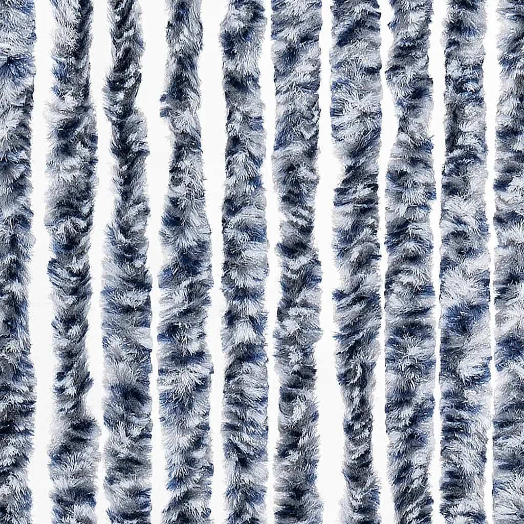 Insect Curtain Blue and White 56x200 cm Chenille