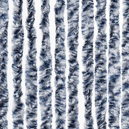 Insect Curtain Blue and White 56x200 cm Chenille