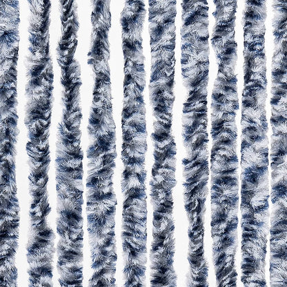 Insect Curtain Blue and White 90x200 cm Chenille