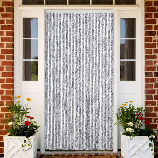 Insect Curtain White and Grey 90x200 cm Chenille