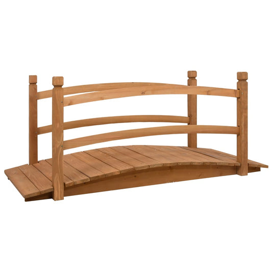 Garden Bridge | Natural Wood | Solid Firwood | Medium | Decorative Inlays
