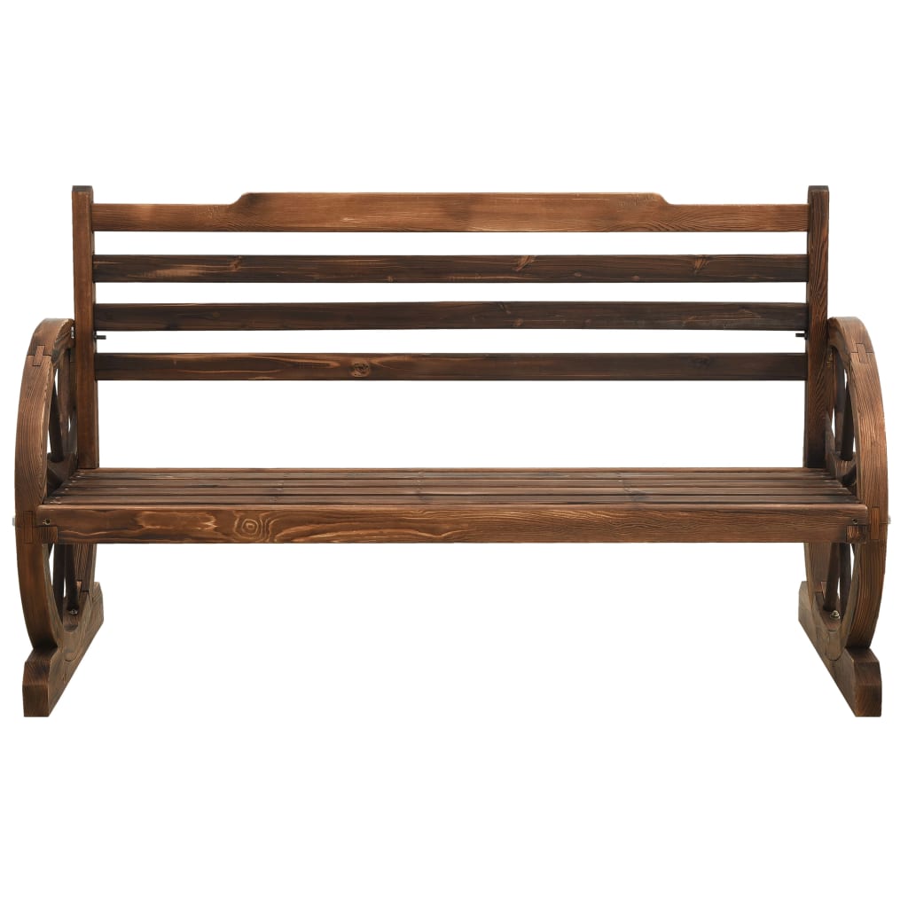 Bench Brown Solid Firwood Medium Fun Inlays Garden Bench