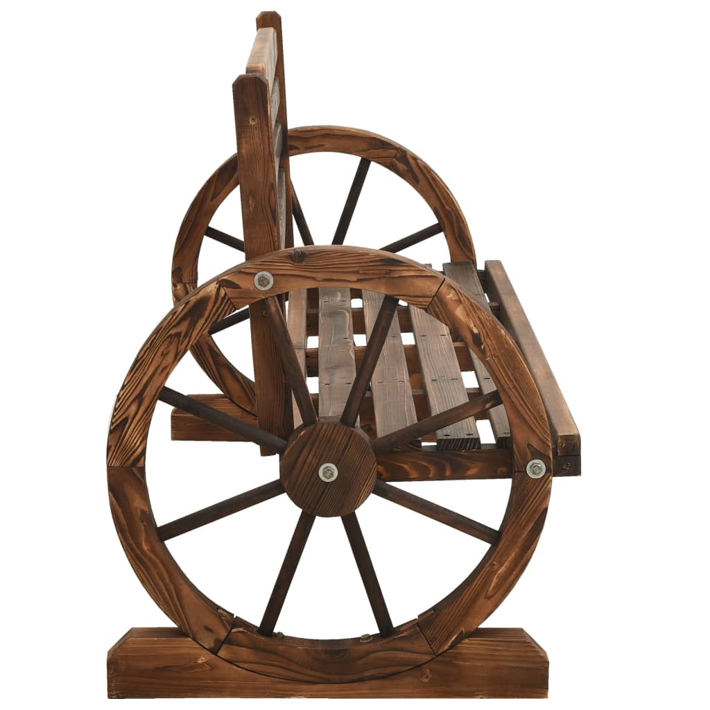 Bench Brown Solid Firwood Medium Fun Inlays Garden Bench