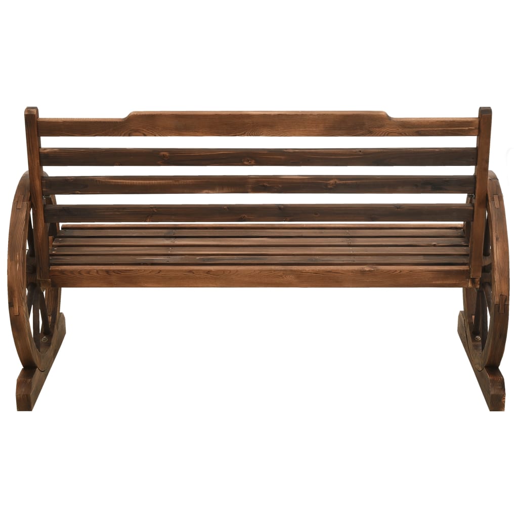 Bench Brown Solid Firwood Medium Fun Inlays Garden Bench