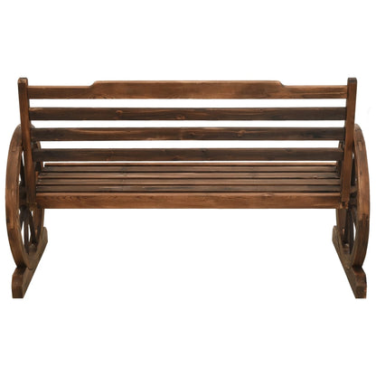 Bench Brown Solid Firwood Medium Fun Inlays Garden Bench