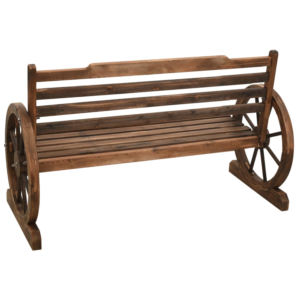 Bench Brown Solid Firwood Medium Fun Inlays Garden Bench