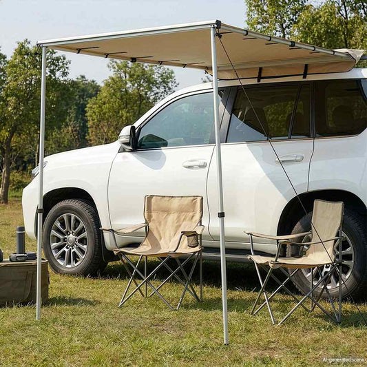 148133 vidaXL Camper & Caravan Awning 1,2x2x2,15 m Beige
