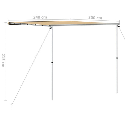 Camper & Caravan Awning 2.4x3x2.15 m Beige