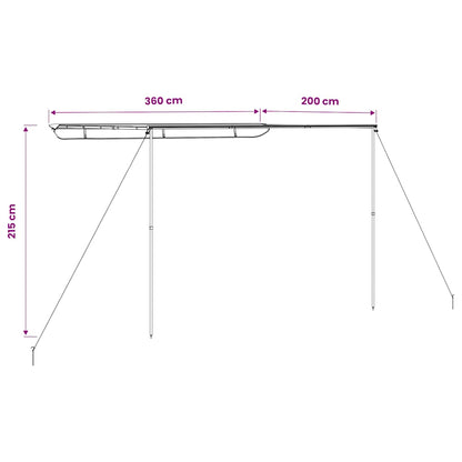 Camper & Caravan Awning 3.6x2x2.15 m Beige