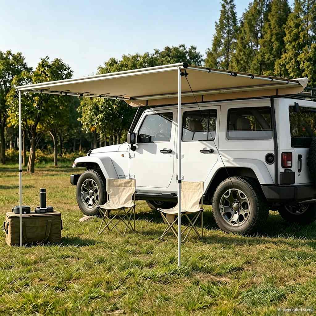 Camper & Caravan Awning 3.6x2x2.15 m Beige