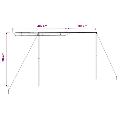 Camper & Caravan Awning 4x2x2.15 m Beige
