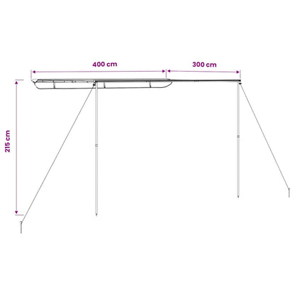 Camper & Caravan Awning 4x3x2.15 m Beige