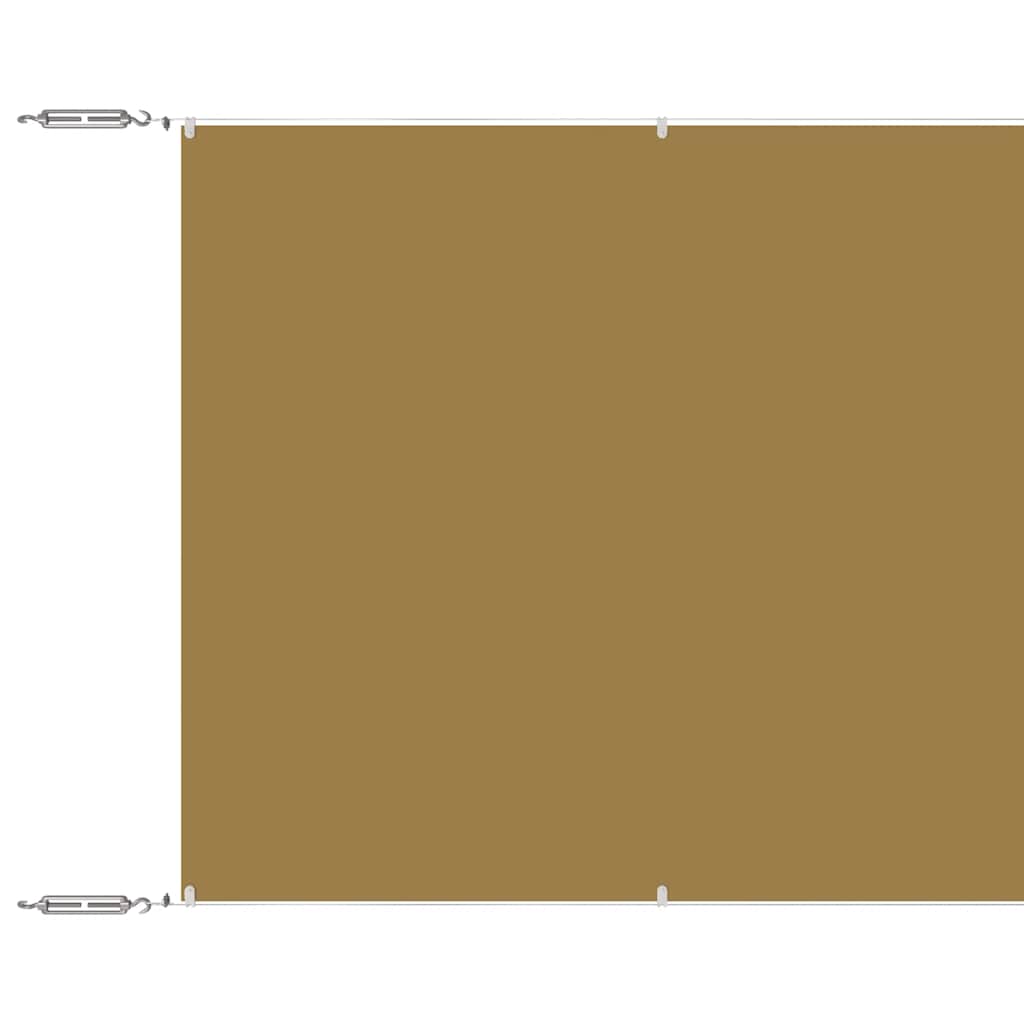 148267 vidaXL Vertical Awning Beige 140x1000 cm Oxford Fabric