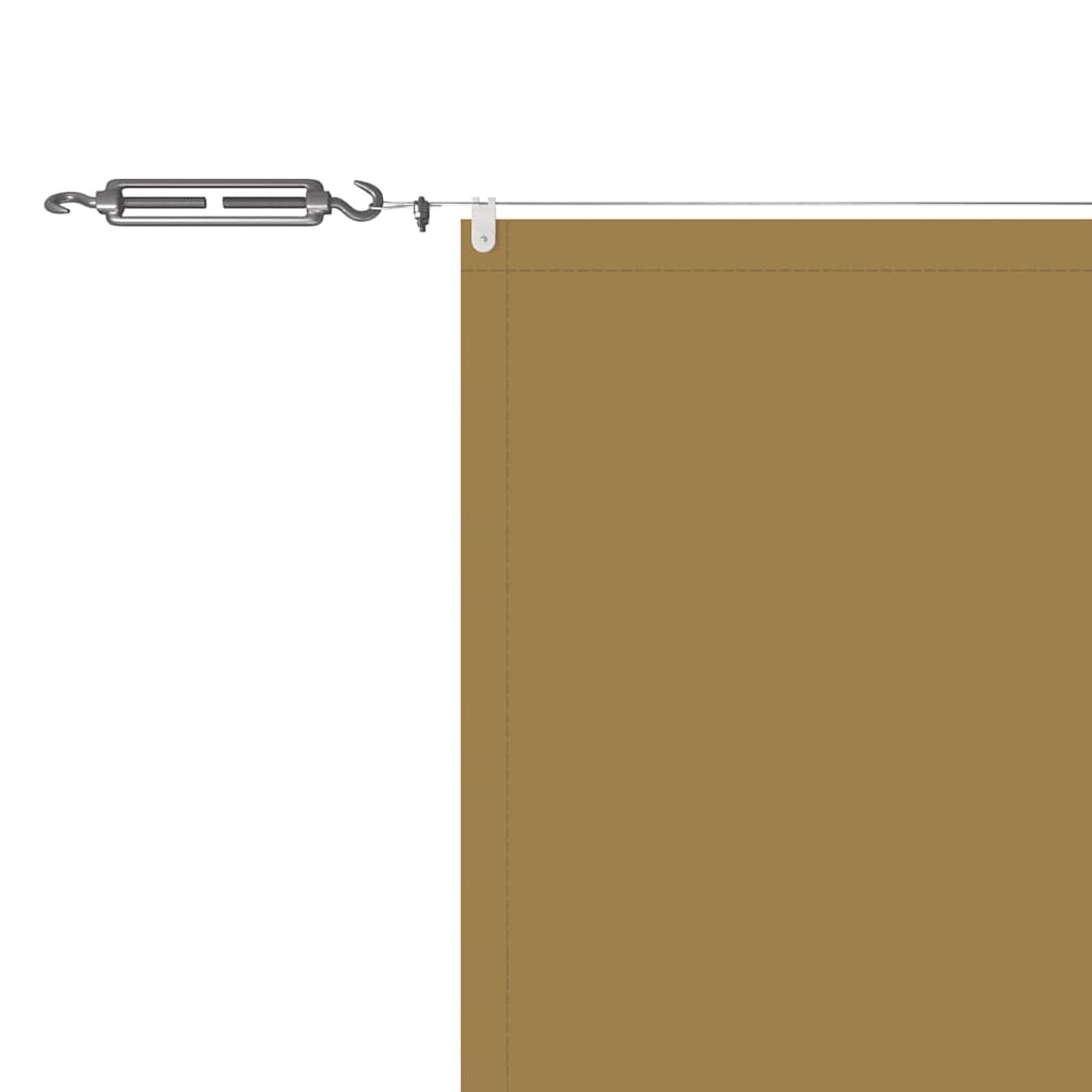 148267 vidaXL Vertical Awning Beige 140x1000 cm Oxford Fabric