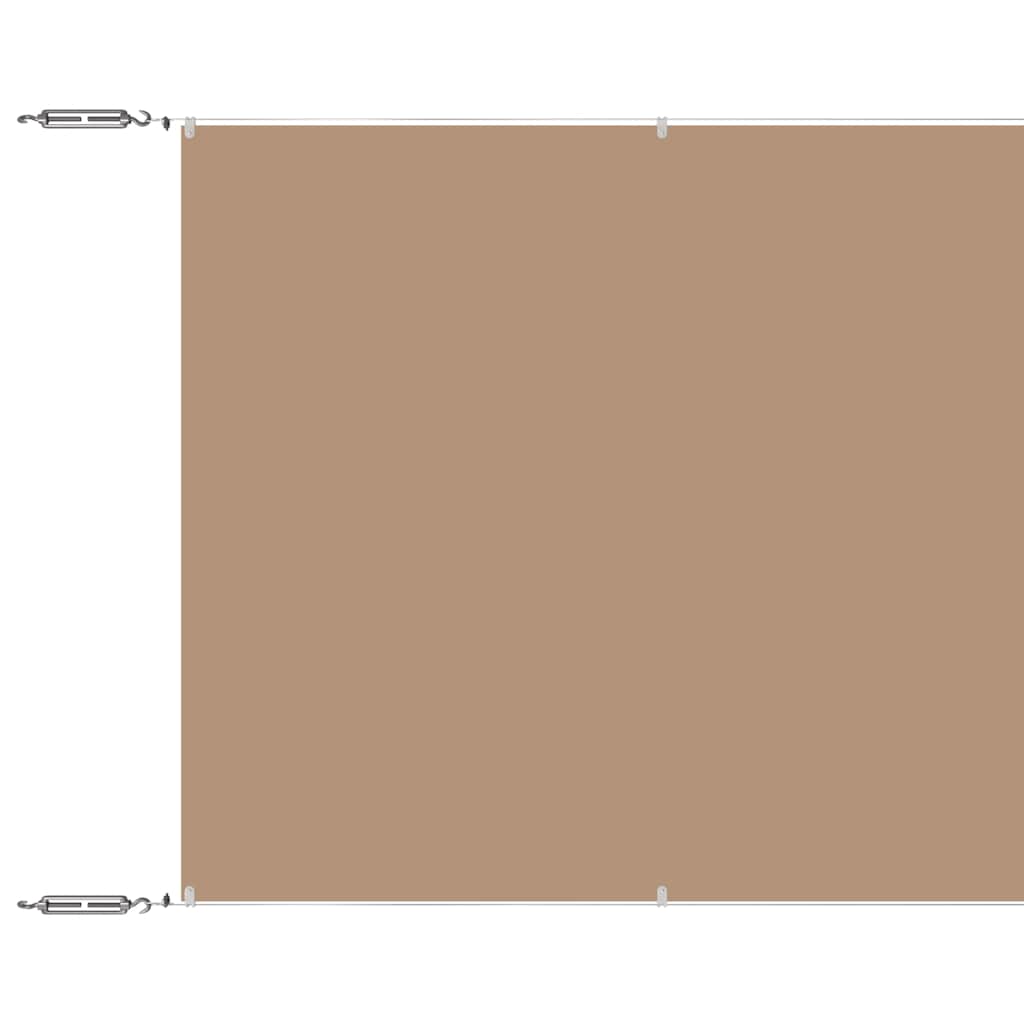 148401 vidaXL Vertical Awning Taupe 60x1200 cm Oxford Fabric