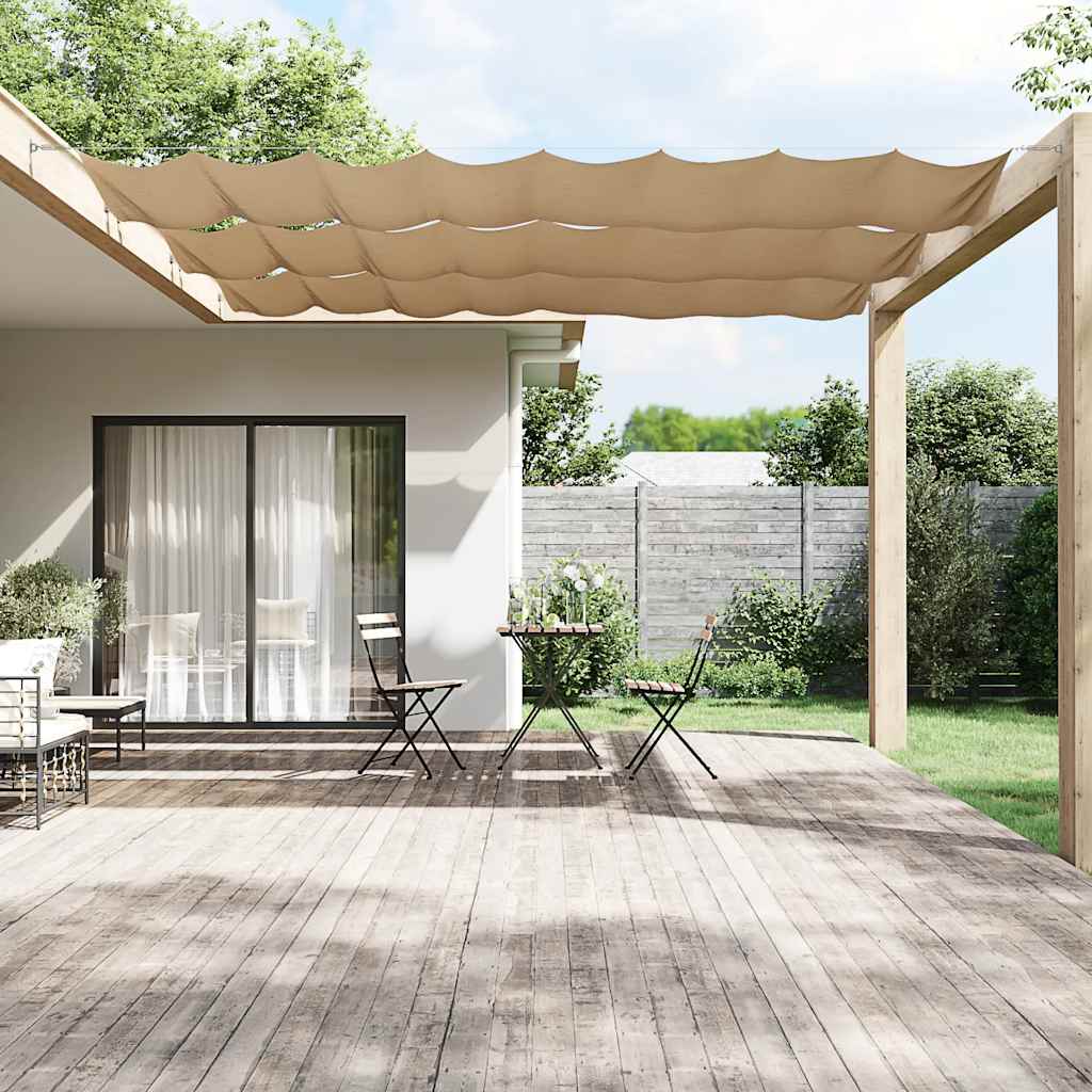 148401 vidaXL Vertical Awning Taupe 60x1200 cm Oxford Fabric